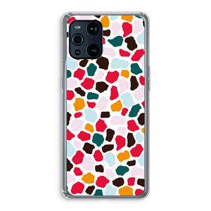 CaseCompany Colored Giraffe: Oppo Find X3 Pro Transparant Hoesje