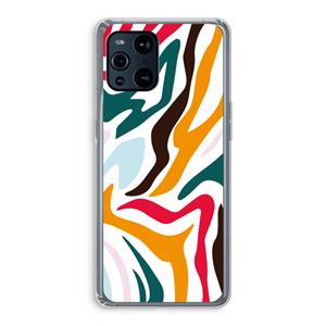 CaseCompany Colored Zebra: Oppo Find X3 Pro Transparant Hoesje