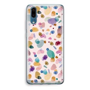 CaseCompany Terrazzo Memphis Pink: Huawei P20 Transparant Hoesje