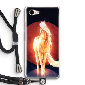 CaseCompany Last Unicorn: Pixel 3 Transparant Hoesje met koord