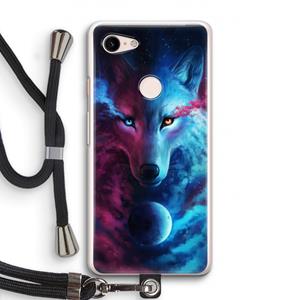 CaseCompany Where Light And Dark Meet: Pixel 3 Transparant Hoesje met koord