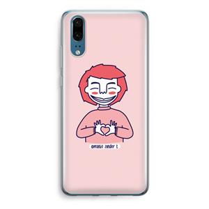 CaseCompany Hartje: Huawei P20 Transparant Hoesje