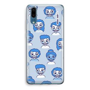CaseCompany Gezichtjes: Huawei P20 Transparant Hoesje