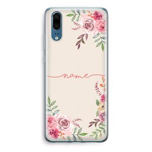 CaseCompany Rozen: Huawei P20 Transparant Hoesje