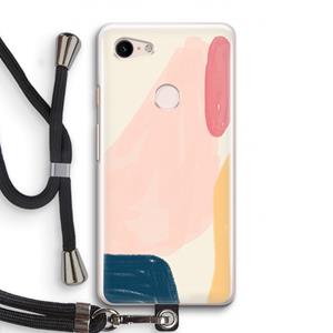 CaseCompany Saturday Flow: Pixel 3 Transparant Hoesje met koord
