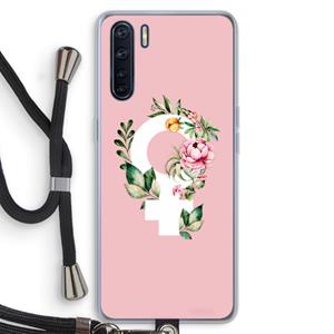 CaseCompany Venus: Oppo A91 Transparant Hoesje met koord