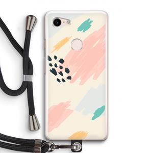 CaseCompany Sunday Chillings: Pixel 3 Transparant Hoesje met koord