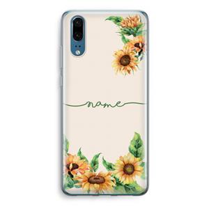 CaseCompany Zonnebloemen: Huawei P20 Transparant Hoesje