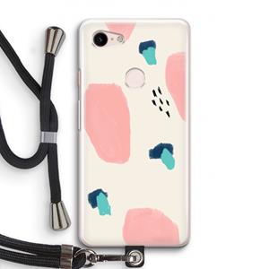 CaseCompany Monday Surprise: Pixel 3 Transparant Hoesje met koord