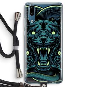CaseCompany Cougar and Vipers: Huawei P20 Transparant Hoesje met koord