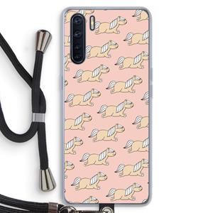 CaseCompany Ponys: Oppo A91 Transparant Hoesje met koord