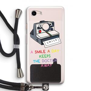 CaseCompany Smile: Pixel 3 Transparant Hoesje met koord