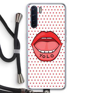 CaseCompany Yolo Denise: Oppo A91 Transparant Hoesje met koord
