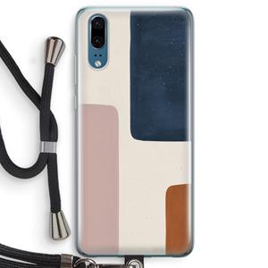 CaseCompany Geo #5: Huawei P20 Transparant Hoesje met koord