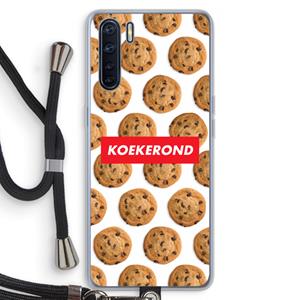 CaseCompany Koekerond: Oppo A91 Transparant Hoesje met koord