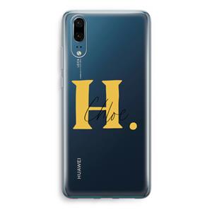 CaseCompany Amber Script: Huawei P20 Transparant Hoesje