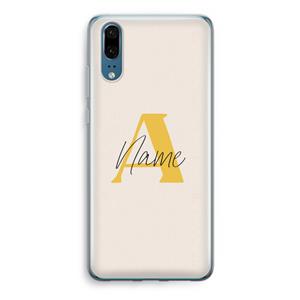 CaseCompany Amber Script: Huawei P20 Transparant Hoesje