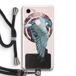 CaseCompany Golden Falcon: Pixel 3 Transparant Hoesje met koord