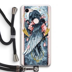 CaseCompany Golden Raven: Pixel 3 Transparant Hoesje met koord