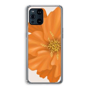 CaseCompany Orange Ellila flower: Oppo Find X3 Pro Transparant Hoesje