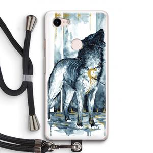 CaseCompany Bleeding Soul: Pixel 3 Transparant Hoesje met koord