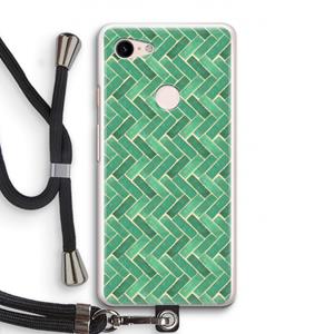 CaseCompany Moroccan tiles 2: Pixel 3 Transparant Hoesje met koord