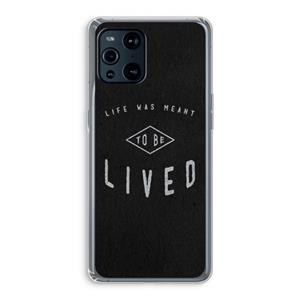 CaseCompany To be lived: Oppo Find X3 Transparant Hoesje