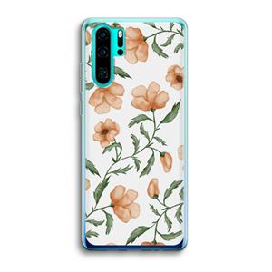 CaseCompany Peachy flowers: Huawei P30 Pro Transparant Hoesje
