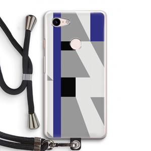 CaseCompany Gestalte 2: Pixel 3 Transparant Hoesje met koord