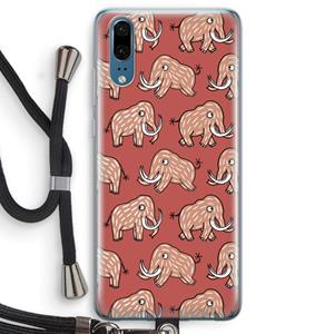 CaseCompany Mammoet: Huawei P20 Transparant Hoesje met koord