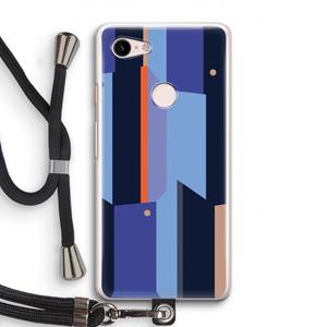 CaseCompany Gestalte 3: Pixel 3 Transparant Hoesje met koord