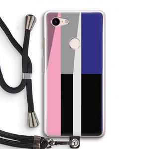 CaseCompany Gestalte 4: Pixel 3 Transparant Hoesje met koord