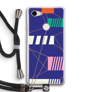 CaseCompany Gestalte 5: Pixel 3 Transparant Hoesje met koord