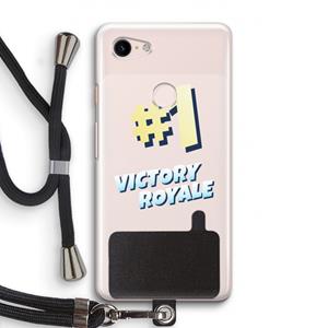 CaseCompany Victory Royale: Pixel 3 Transparant Hoesje met koord