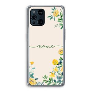 CaseCompany Gele bloemen: Oppo Find X3 Pro Transparant Hoesje