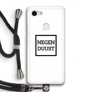 CaseCompany Negenduust vierkant: Pixel 3 Transparant Hoesje met koord