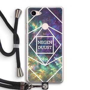 CaseCompany Negenduust ruimte: Pixel 3 Transparant Hoesje met koord