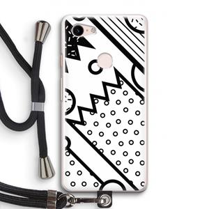 CaseCompany Pop Art #4: Pixel 3 Transparant Hoesje met koord