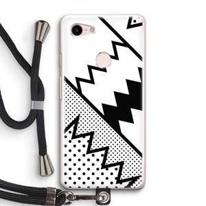 CaseCompany Pop Art #5: Pixel 3 Transparant Hoesje met koord