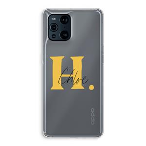 CaseCompany Amber Script: Oppo Find X3 Pro Transparant Hoesje