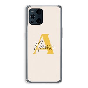 CaseCompany Amber Script: Oppo Find X3 Pro Transparant Hoesje