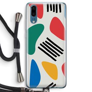 CaseCompany Illustratieve pop 1: Huawei P20 Transparant Hoesje met koord
