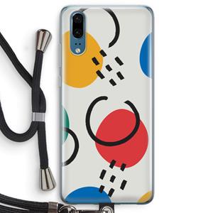 CaseCompany Illustratieve pop 3: Huawei P20 Transparant Hoesje met koord