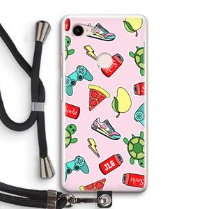 CaseCompany Things Jamie Loves: Pixel 3 Transparant Hoesje met koord