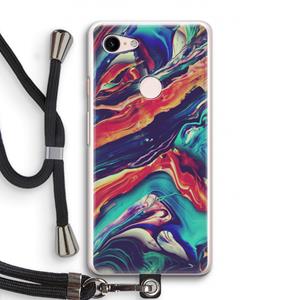 CaseCompany Chameleon Sun: Pixel 3 Transparant Hoesje met koord