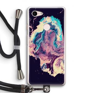 CaseCompany Cosmic Silence: Pixel 3 Transparant Hoesje met koord