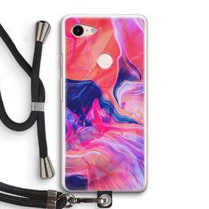 CaseCompany Earth And Ocean: Pixel 3 Transparant Hoesje met koord