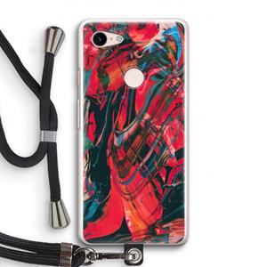 CaseCompany Endless Descent: Pixel 3 Transparant Hoesje met koord