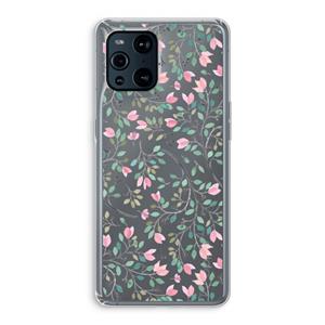 CaseCompany Sierlijke bloemen: Oppo Find X3 Pro Transparant Hoesje