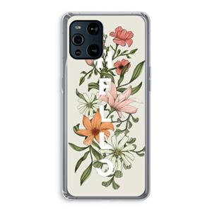 CaseCompany Hello bloemen: Oppo Find X3 Pro Transparant Hoesje